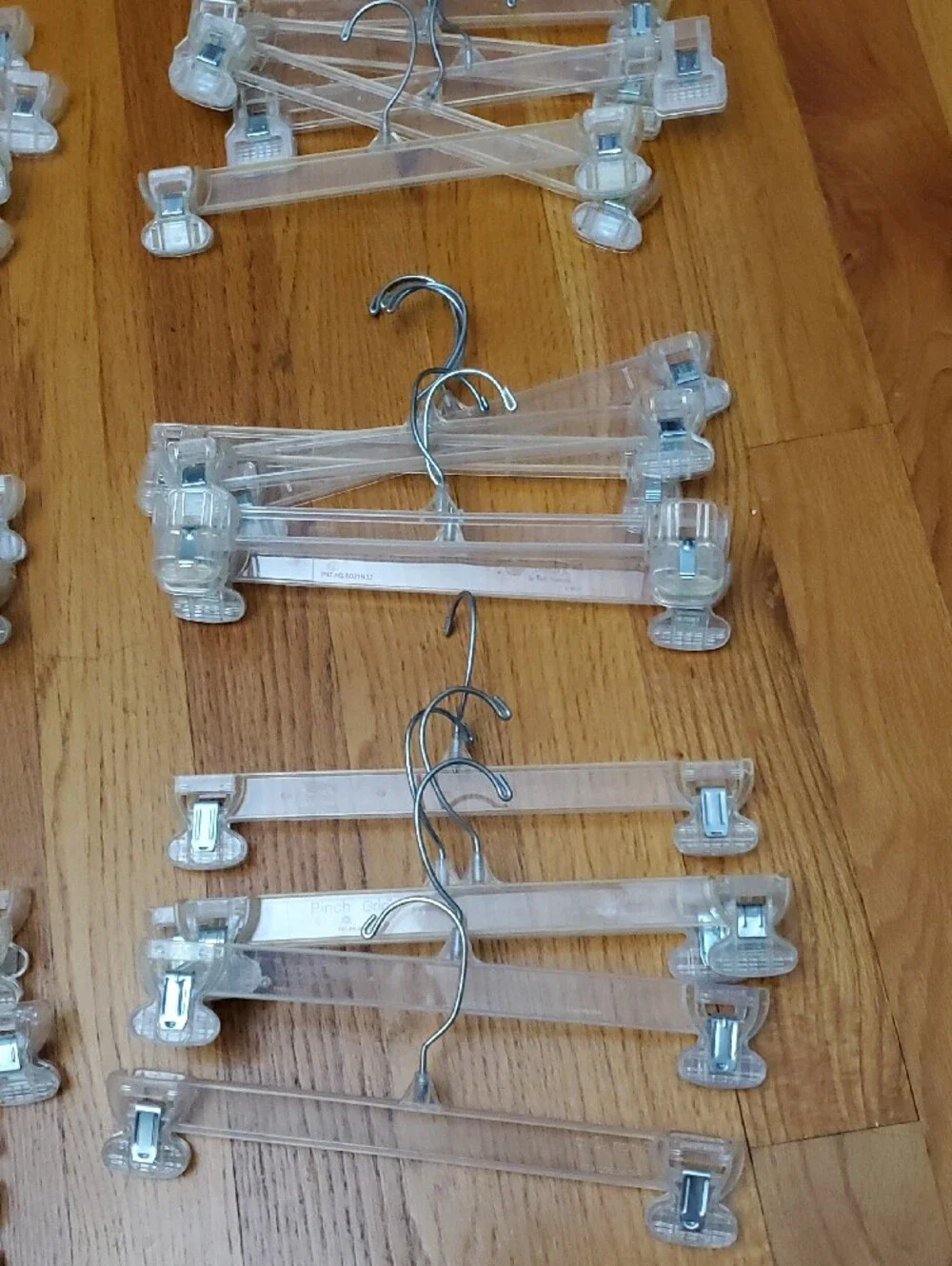 Lot 30 Clear Plastic Clip Hangers